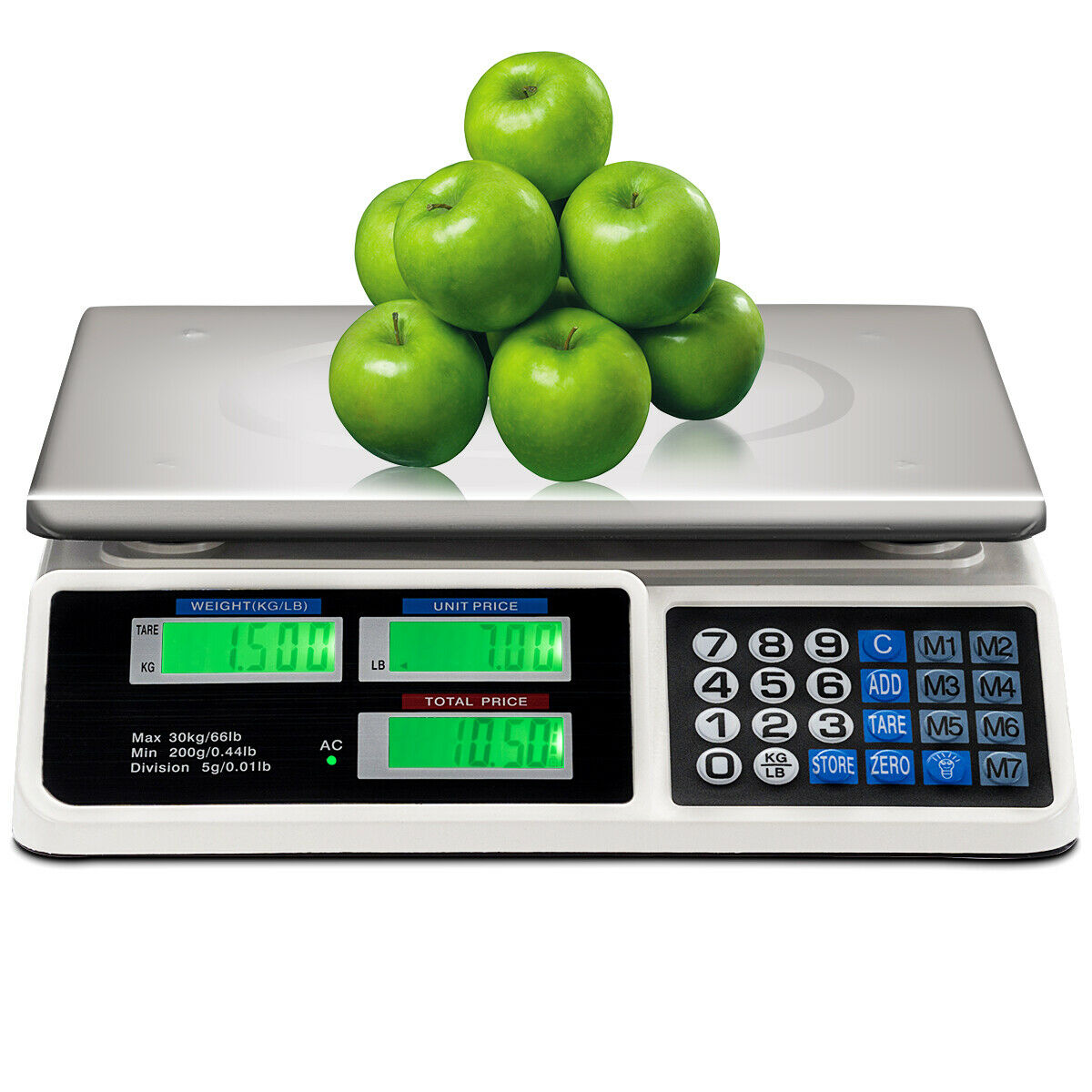 66Lbs Digital Weight Scale Price Computing Retail Count Scale Food Meat  Scales - Walmart.com - Walmart.com